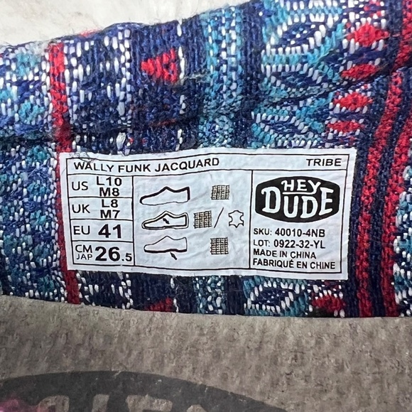 •|•HEY DUDE•| Comfort Cool Slip On Shoes Ladies Size 10 Men's Size 8 - Picture 11 of 12